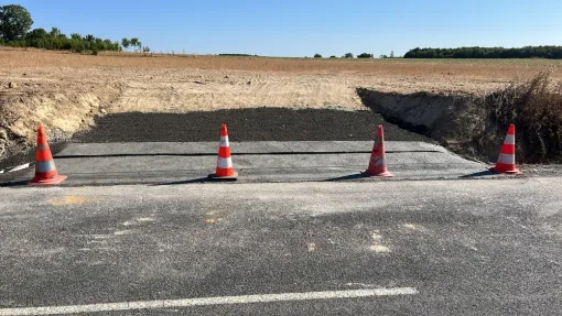 Réalisation d’un entrée de terrain avec passage busé sur la commune de LE FOUSSERET 31, Carbonne, Garonne TP