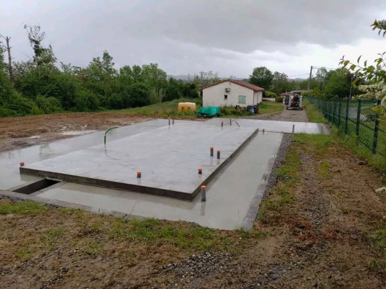Rénovation des fondations d'une maison mitoyenne, Carbonne, Garonne TP