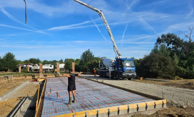 Dalle béton maison individuelle à LISSAC , Carbonne, Garonne TP