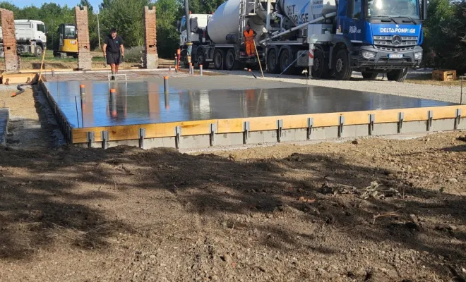Dalle béton maison individuelle à LISSAC , Carbonne, Garonne TP